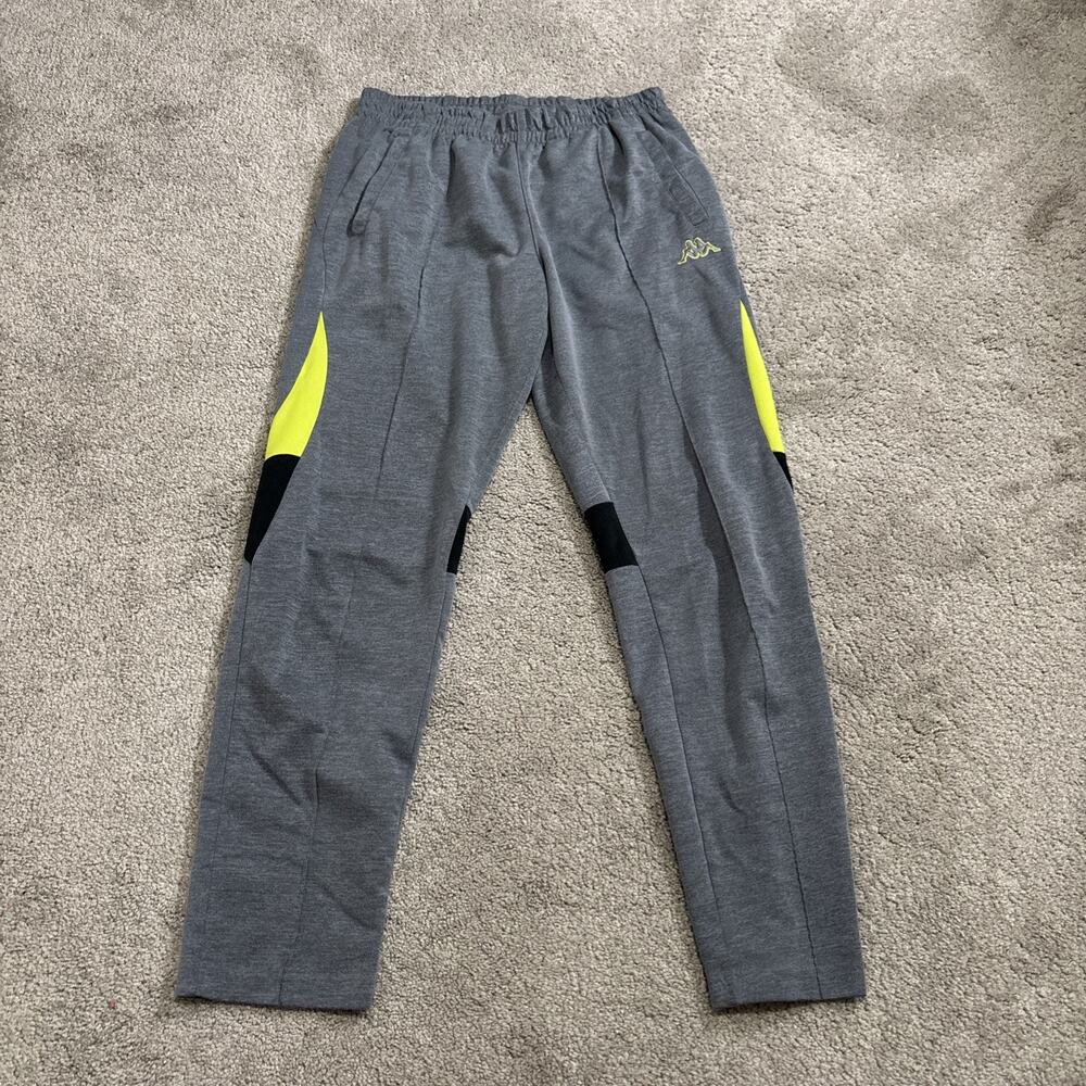 Kappa Tracksuit Bottoms Gray Pockets Men's Medium